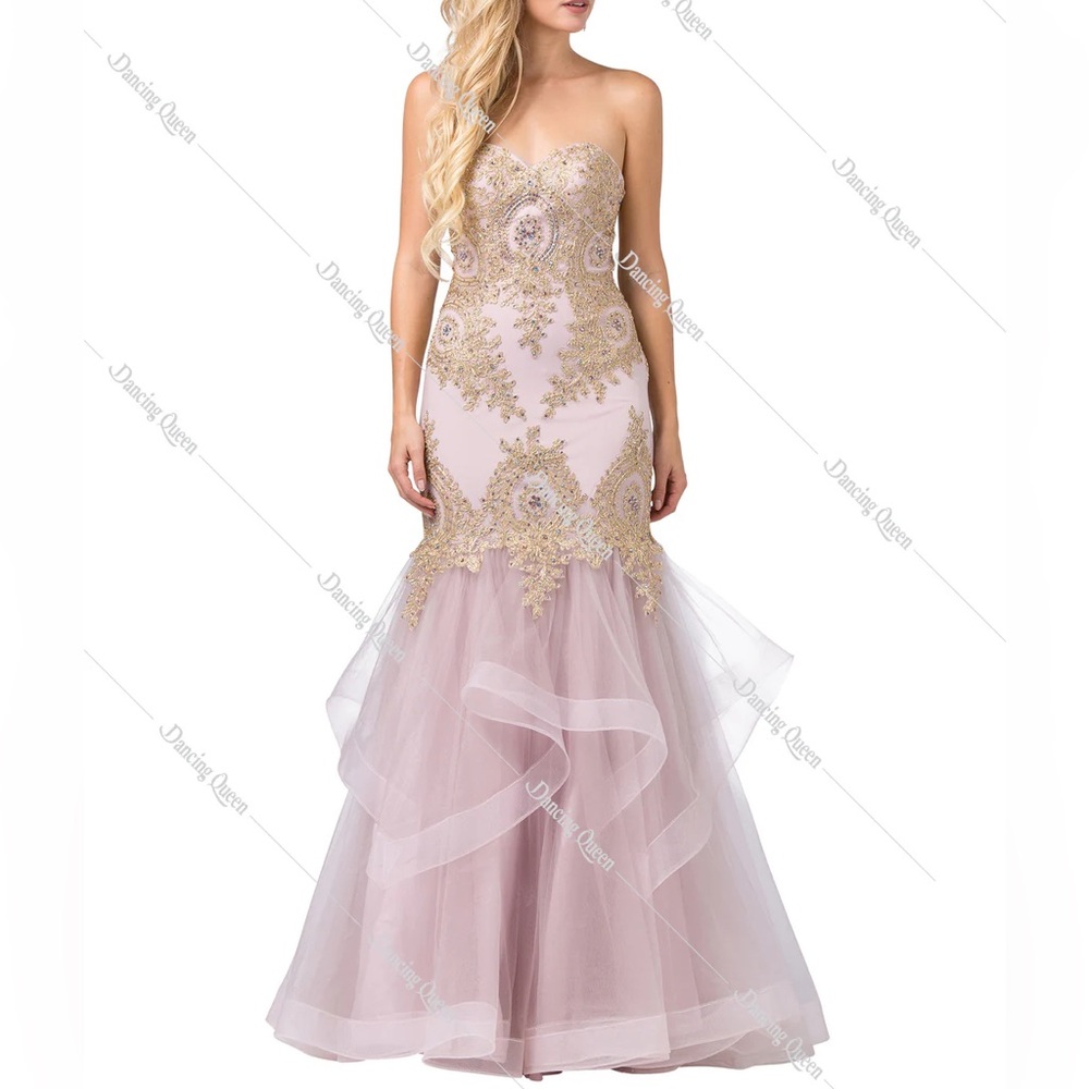 Dancing Queen Pink and Gold Gown